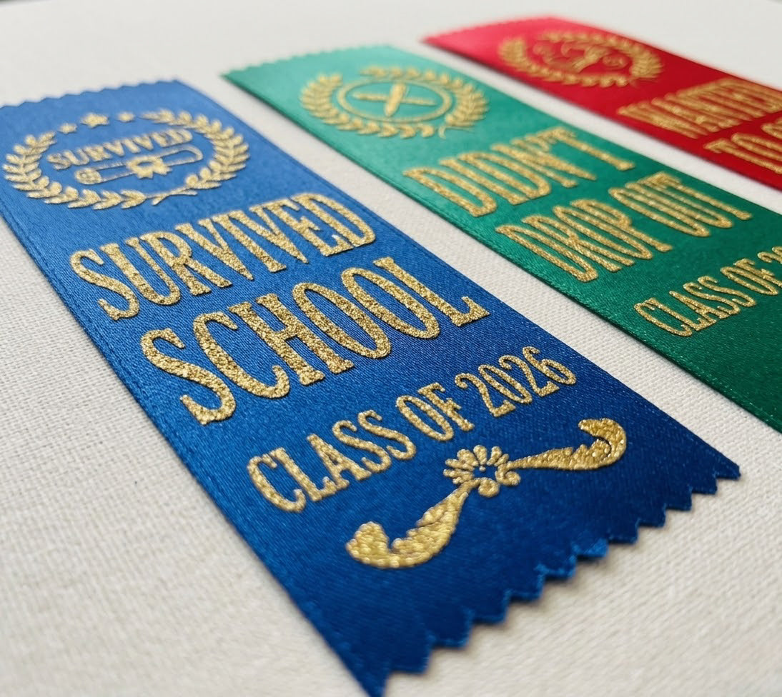 Class of 2026 Funny Graduation Award Ribbons- Pack of 3