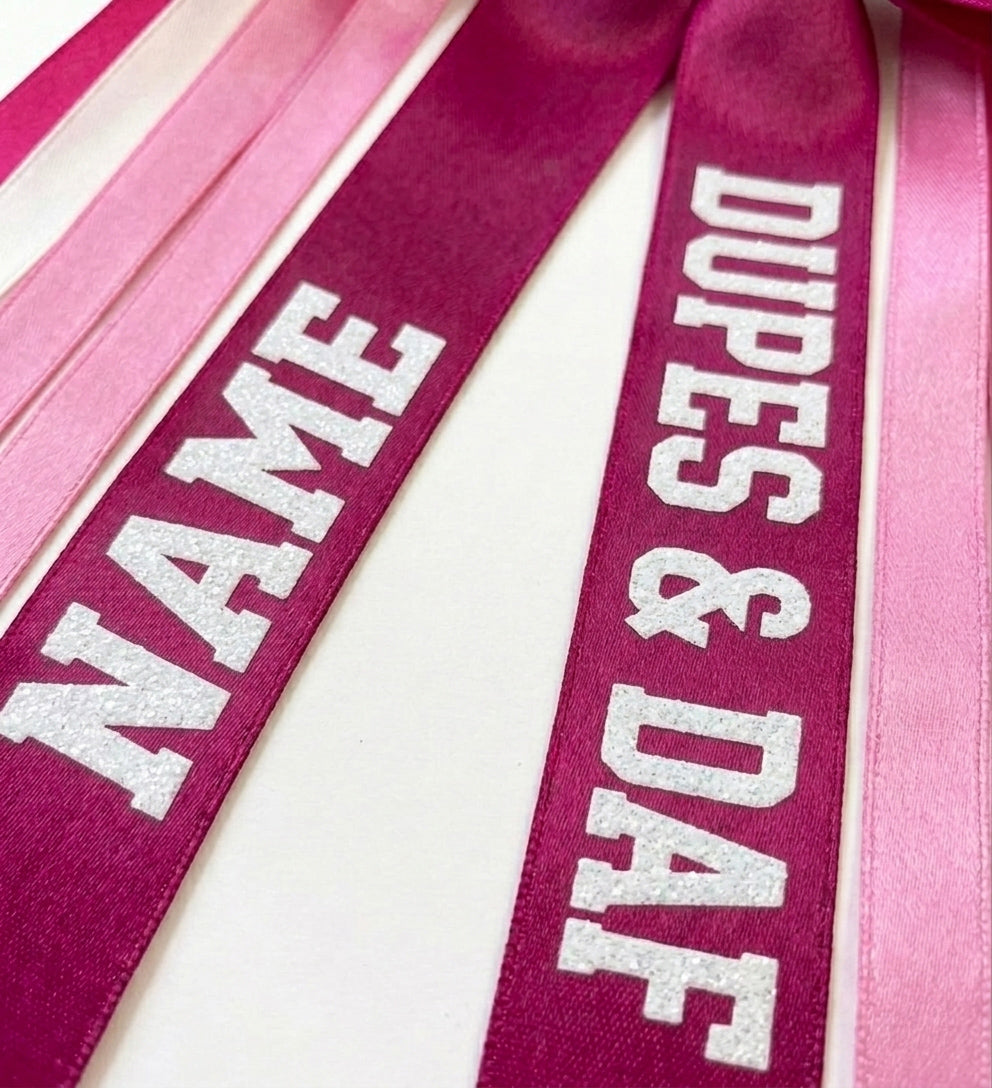 *LIMITED EDITION* Dupes and Co Daf Cup- Satin Hair Bow