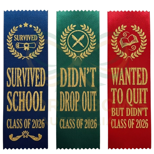 Class of 2026 Funny Graduation Award Ribbons- Pack of 3