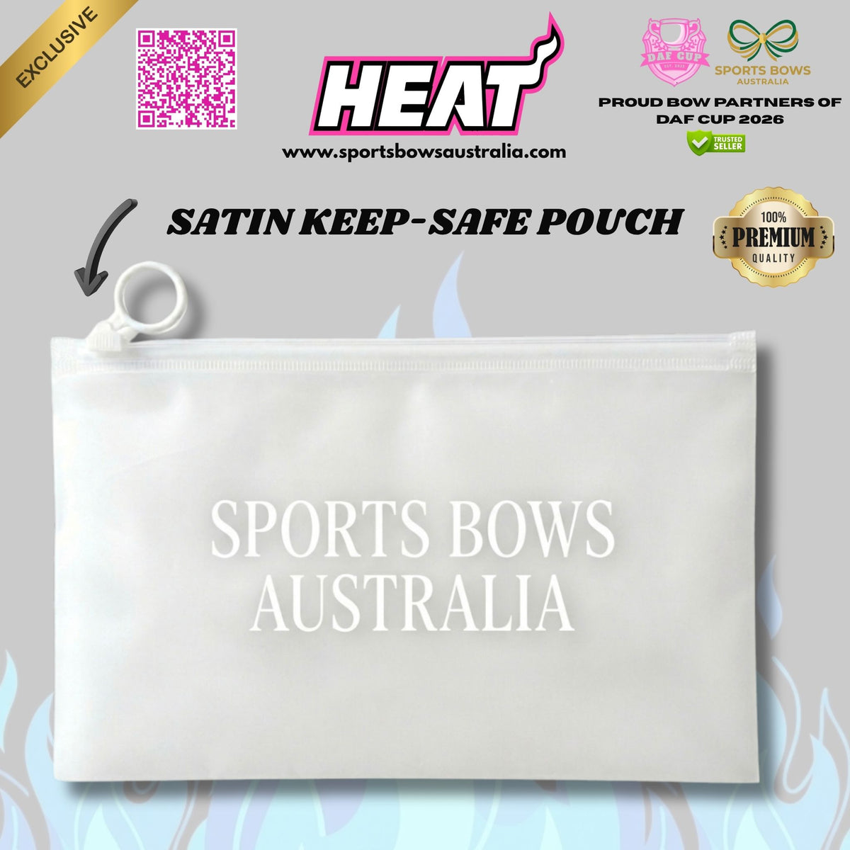 HEAT - OFFICIAL DAF CUP SATIN HAIR BOW & ACCESSORIES