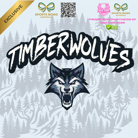 TIMBERWOLVES - OFFICIAL DAF CUP SATIN HAIR BOW & ACCESSORIES