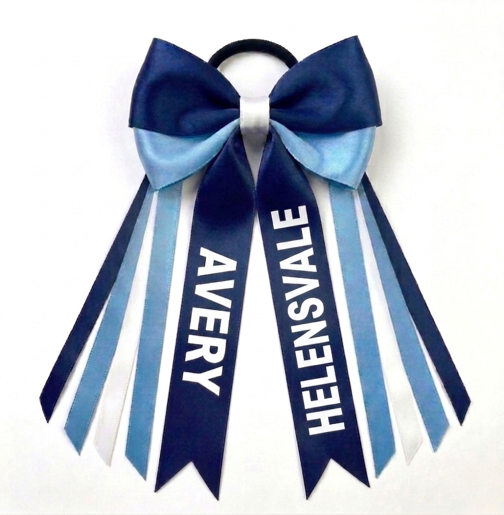 HELENSVALE NETBALL CLUB Satin Hair Bow