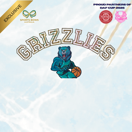 GRIZZLIES - OFFICIAL DAF CUP SATIN HAIR BOW & ACCESSORIES