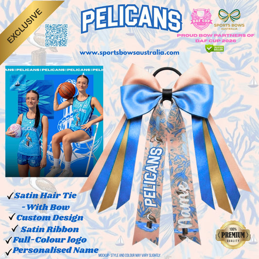 PELICANS - OFFICIAL DAF CUP SATIN HAIR BOW & ACCESSORIES