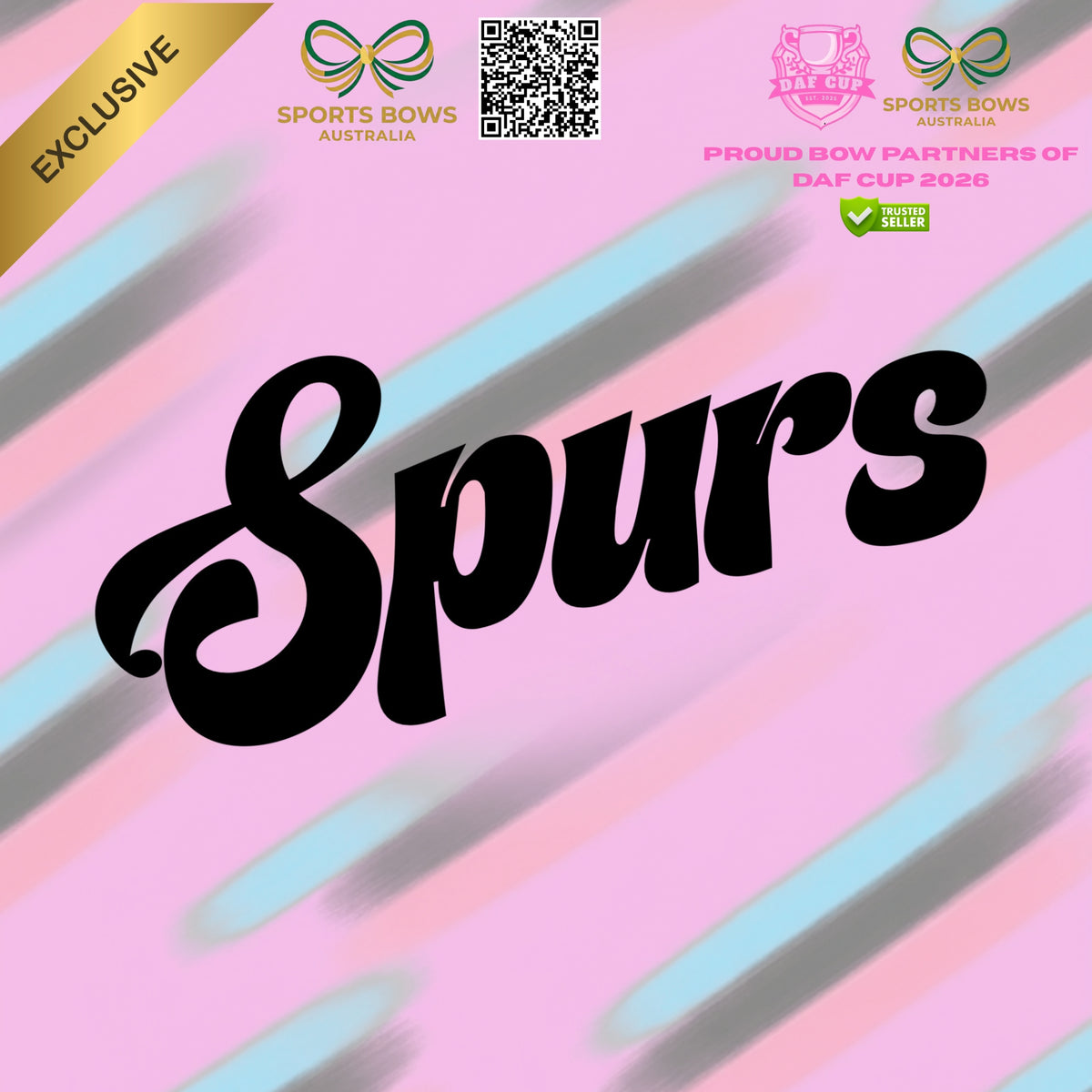 SPURS - OFFICIAL DAF CUP SATIN HAIR BOW & ACCESSORIES