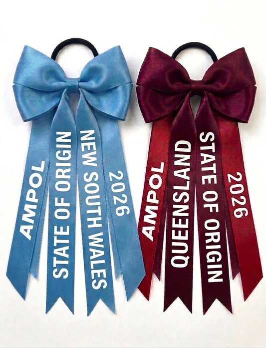 2026 Ampol State Of Origin- Satin Hair Bows